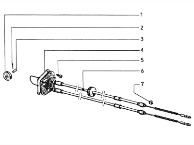 Levers group - Hand brake transmission